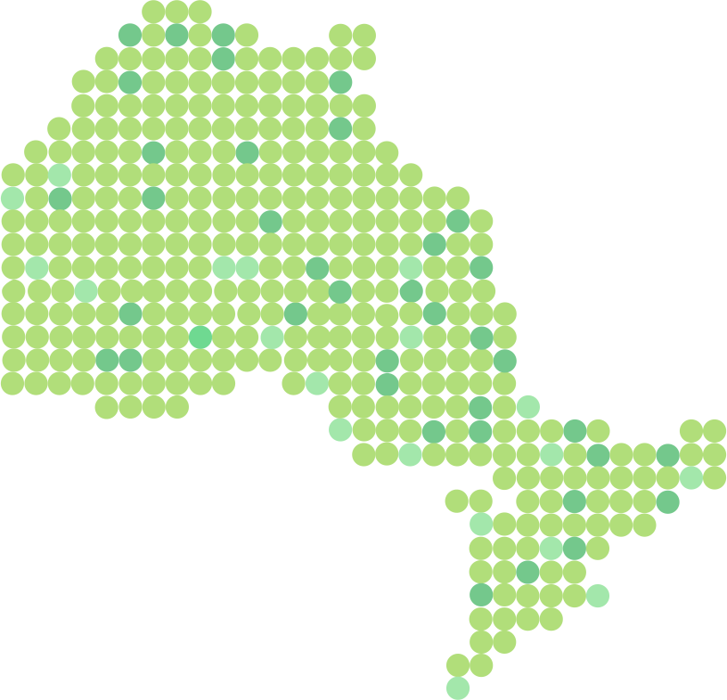 Ontario map in dots