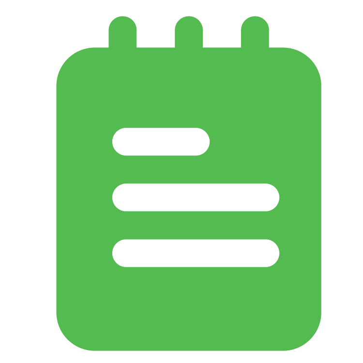 A notebook icon