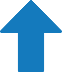 Blue up arrow